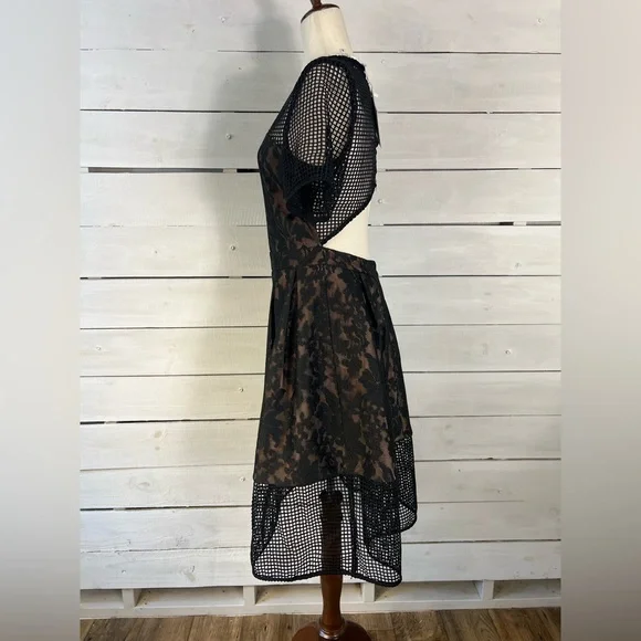 lace maci dress self-portrait - Brown Floral Lace Maxi Dress main image 1